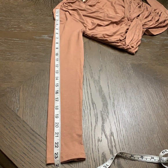 Peach Love tan front twist cropped top - Picture 17 of 17